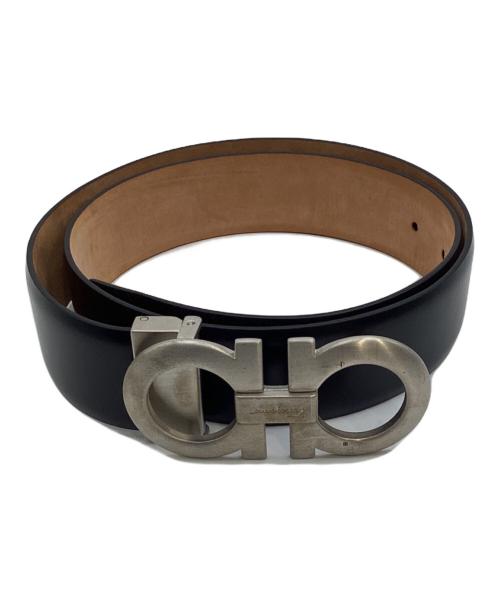 Salvatore Ferragamo（サルヴァトーレ フェラガモ）Salvatore Ferragamo (サルヴァトーレ フェラガモ) ガンチーニ レザーベルト ブラックの古着・服飾アイテム