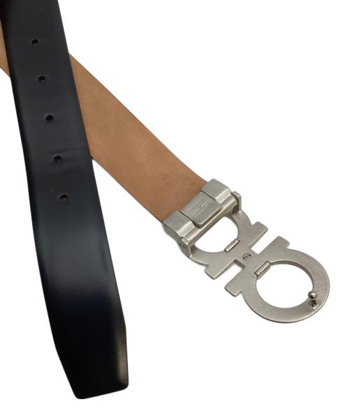 Salvatore Ferragamo（サルヴァトーレ フェラガモ）Salvatore Ferragamo (サルヴァトーレ フェラガモ) ガンチーニ レザーベルト ブラックの古着・服飾アイテム