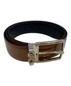 Salvatore Ferragamoサルヴァトーレ フェラガモ）の古着「ガンチーニバックル レザーベルト」｜ブラウン