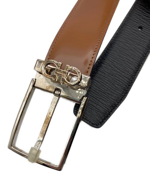 Salvatore Ferragamo（サルヴァトーレ フェラガモ）Salvatore Ferragamo (サルヴァトーレ フェラガモ) ガンチーニバックル レザーベルト ブラウンの古着・服飾アイテム