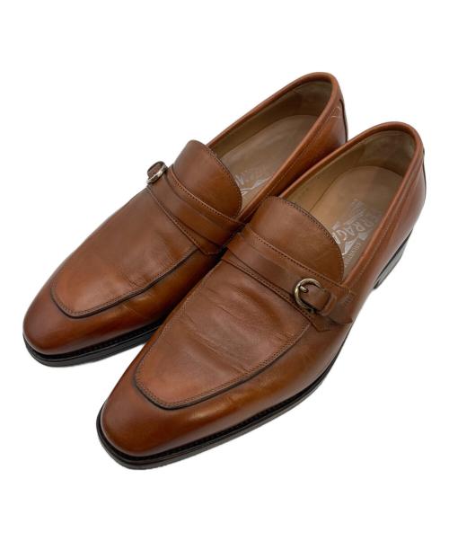 Salvatore Ferragamo（サルヴァトーレ フェラガモ）Salvatore Ferragamo (サルヴァトーレ フェラガモ) トラメッザ ローファー ブラウン サイズ:6 1/2 23Eの古着・服飾アイテム