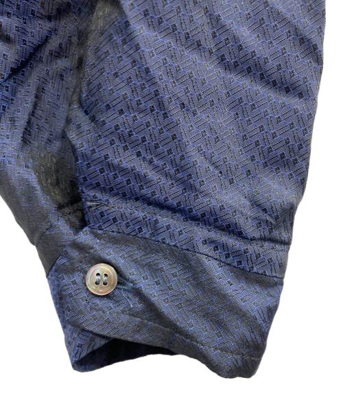 TOGA VIRILIS（トーガ ビリリース）TOGA VIRILIS (トーガ ビリリース) CUPRA JACQUARD MIX BLOUS ネイビー サイズ:48の古着・服飾アイテム