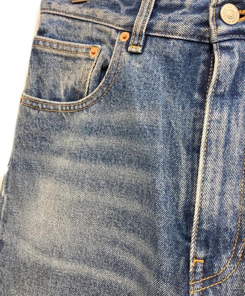 MM6 Maison Margiela（エムエムシックスメゾンマルジェラ）MM6 Maison Margiela (エムエムシックスメゾンマルジェラ) Washed Text Print Jeans インディゴ サイズ:38の古着・服飾アイテム