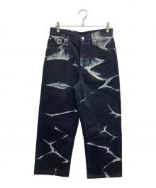 DRIES VAN NOTEN（ドリスヴァンノッテン）の古着「ブリーチ加工デニムパンツ」｜ブラック