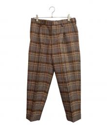 KOLOR（カラー）の古着「チェック テーパードパンツ」｜ブラウン