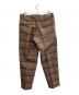 KOLOR (カラー) チェック テーパードパンツ ブラウン サイズ:2：7000円