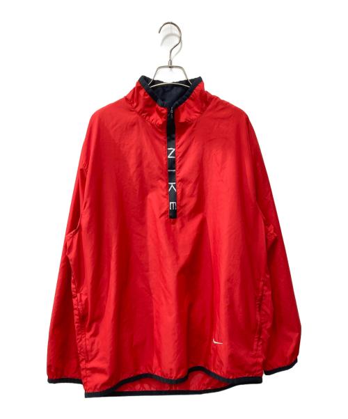 NIKE（ナイキ）NIKE (ナイキ) ハーフジップナイロンジャケット レッド サイズ:Mの古着・服飾アイテム