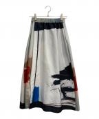 Ameriアメリ）の古着「MEDI DRAWING UNEVEN SKIRT」｜マルチカラー