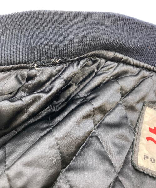 POSH BOY（ポッシュボーイ）POSH BOY (ポッシュボーイ) カウレザースタジャン ブラック サイズ:記載なしの古着・服飾アイテム
