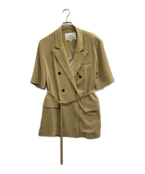 Ameri（アメリ）AMERI (アメリ) BACK CURTAIN OPEN HS JACKET ベージュ サイズ:Sの古着・服飾アイテム