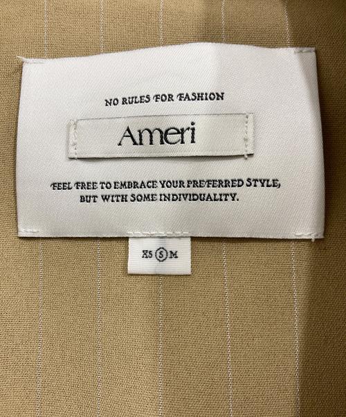 Ameri（アメリ）AMERI (アメリ) BACK CURTAIN OPEN HS JACKET ベージュ サイズ:Sの古着・服飾アイテム