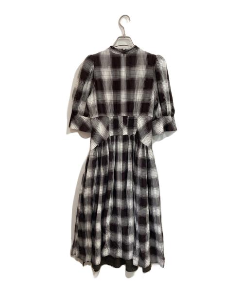HER LIP TO（ハーリップトゥ）HER LIP TO (ハーリップトゥ) Chelsea Checked Tie Dress/チェルシーチェックド タイドレス ブラウン サイズ:Ｍの古着・服飾アイテム