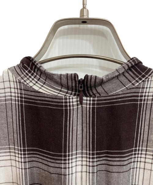 HER LIP TO（ハーリップトゥ）HER LIP TO (ハーリップトゥ) Chelsea Checked Tie Dress/チェルシーチェックド タイドレス ブラウン サイズ:Ｍの古着・服飾アイテム