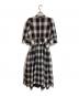 HER LIP TO (ハーリップトゥ) Chelsea Checked Tie Dress/チェルシーチェックド タイドレス ブラウン サイズ:Ｍ：7000円