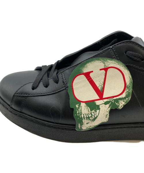 VALENTINO GARAVANI（ヴァレンティノ・ガラヴァーニ）VALENTINO GARAVANI (ヴァレンティノ・ガラヴァーニ) UNDERCOVER (アンダーカバー) コラボ レザースニーカー ブラック サイズ:41の古着・服飾アイテム