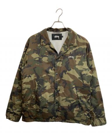 00s old stussy コーチジャケット シャドーマン カモ柄 裏起毛 中古・古着通販】stussy (ステューシー) カモ柄コーチジャケット