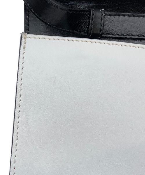 CELINE（セリーヌ）CELINE (セリーヌ) オールド ショルダーバッグ ホワイト×ブラックの古着・服飾アイテム