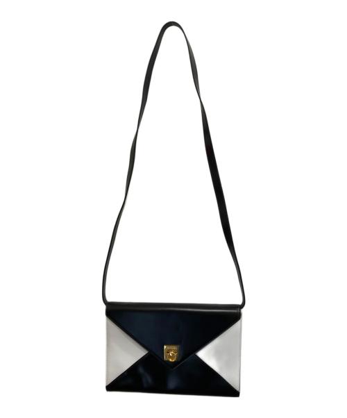 CELINE（セリーヌ）CELINE (セリーヌ) オールド ショルダーバッグ ホワイト×ブラックの古着・服飾アイテム