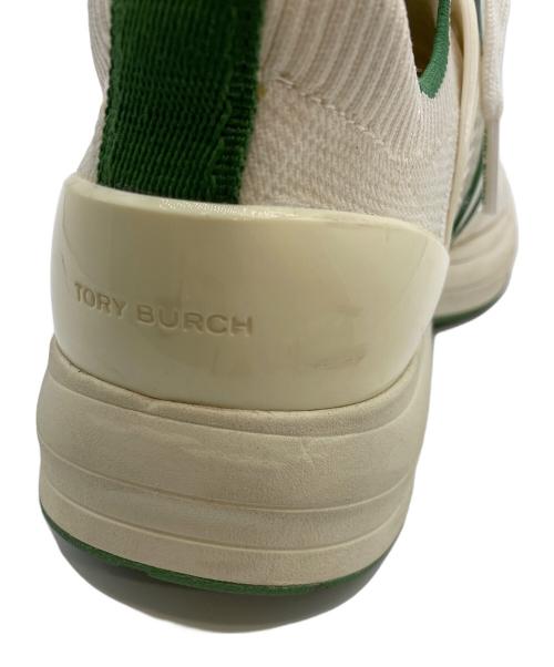TORY BURCH（トリーバーチ）TORY BURCH (トリーバーチ) T ソック ランナー スニーカー ホワイト サイズ:6Mの古着・服飾アイテム