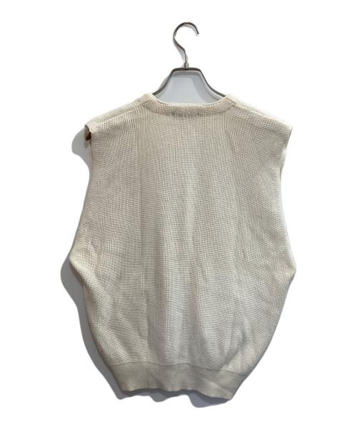 ISSEY MIYAKE MEN（イッセイミヤケメン）ISSEY MIYAKE MEN (イッセイミヤケメン) 80s コットンシルク ニットベスト ホワイト サイズ:FREEの古着・服飾アイテム