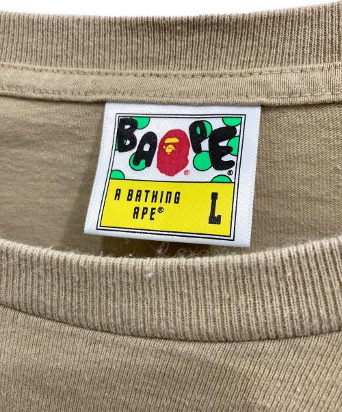 A BATHING APE（アベイシングエイプ）A BATHING APE (アベイシングエイプ) ベビーマイロ プリントTシャツ ベージュ サイズ:Lの古着・服飾アイテム