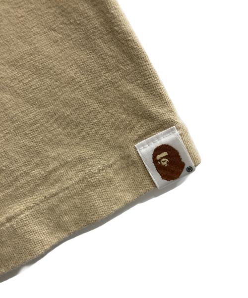 A BATHING APE（アベイシングエイプ）A BATHING APE (アベイシングエイプ) ベビーマイロ プリントTシャツ ベージュ サイズ:Lの古着・服飾アイテム