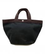 Herve Chapelierエルベシャプリエ）の古着「707C 舟形トートバッグ」｜ブラック×ブラウン