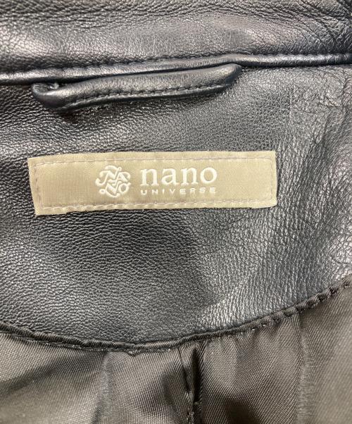 nano・universe（ナノ・ユニバース）nano・universe (ナノ・ユニバース) シングルライダースジャケット ブラック サイズ:Sの古着・服飾アイテム