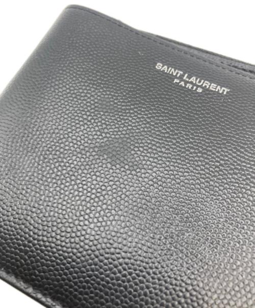 Saint Laurent Paris（サンローランパリ）Saint Laurent Paris (サンローランパリ) L字ウォレット ブラックの古着・服飾アイテム