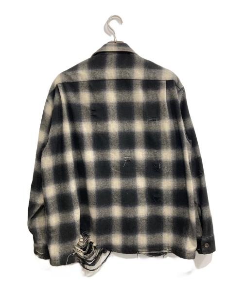 McGREGOR（マックレガー）McGREGOR (マックレガー) ダメージオンブレチェックシャツ ブラック サイズ:Lの古着・服飾アイテム