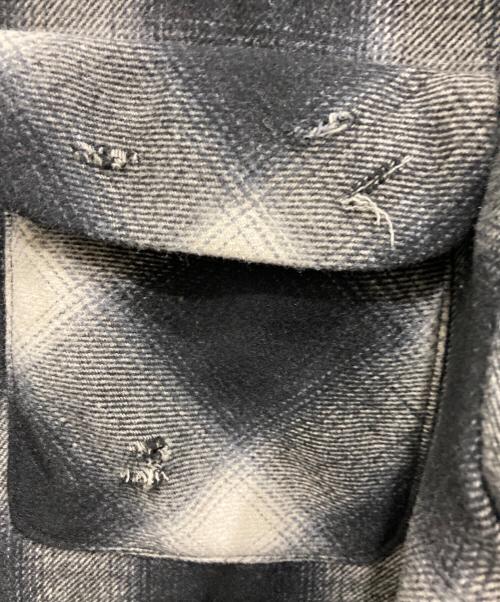 McGREGOR（マックレガー）McGREGOR (マックレガー) ダメージオンブレチェックシャツ ブラック サイズ:Lの古着・服飾アイテム