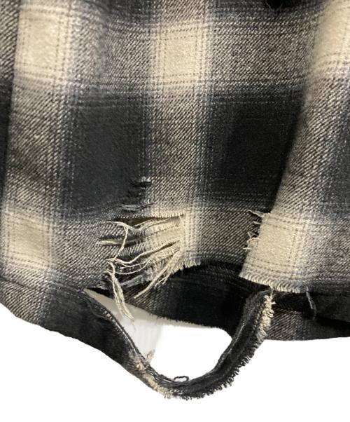 McGREGOR（マックレガー）McGREGOR (マックレガー) ダメージオンブレチェックシャツ ブラック サイズ:Lの古着・服飾アイテム