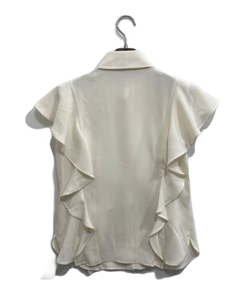 theory（セオリー）theory (セオリー) PRIME GGT BD RUFFLE TOP/ラッフルスリーブブラウス アイボリー サイズ:Sの古着・服飾アイテム