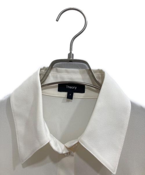 theory（セオリー）theory (セオリー) PRIME GGT BD RUFFLE TOP/ラッフルスリーブブラウス アイボリー サイズ:Sの古着・服飾アイテム