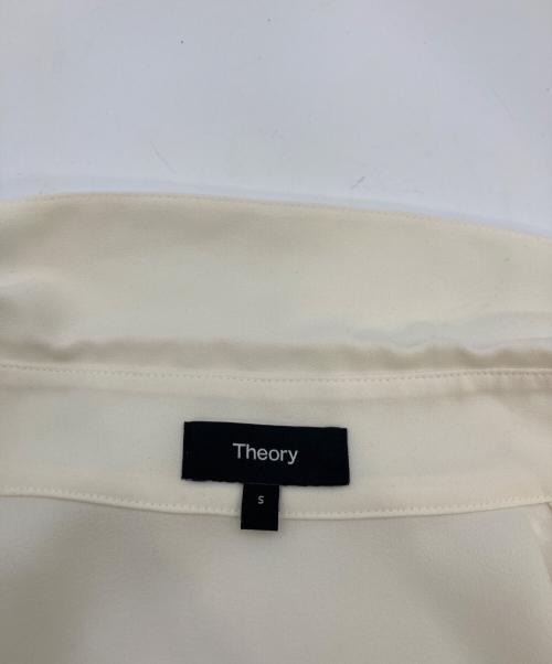 theory（セオリー）theory (セオリー) PRIME GGT BD RUFFLE TOP/ラッフルスリーブブラウス アイボリー サイズ:Sの古着・服飾アイテム