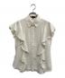 theory（セオリー）の古着「PRIME GGT BD RUFFLE TOP/ラッフルスリーブブラウス」｜アイボリー