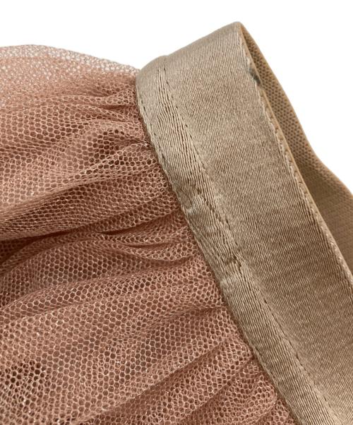 BALLSEY（ボールジィ）BALLSEY (ボールジィ) ラメチュール ティアードプリーツスカート ベージュ サイズ:34 未使用品の古着・服飾アイテム