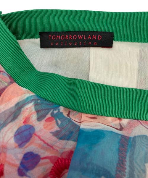 TOMORROW LAND collection（トゥモローランドコレクション）TOMORROW LAND collection (トゥモローランドコレクション) ビーチガーデンプリント タックスイングスカート グリーン サイズ:34 未使用品の古着・服飾アイテム