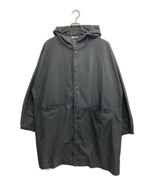 TENBOX（テンボックス）TENBOX (テンボックス) Manastash (マナスタッシュ) 有刺鉄線プリント パッカブル レインコート ブラック サイズ:Lの古着・服飾アイテム