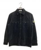 STONE ISLANDストーンアイランド）の古着「ポケット＆スナップボタン オーバーシャツ」｜ブラック