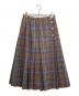 Burberry's（バーバリーズ）の古着「金釦チェックスカート」｜ブラウン