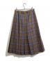 Burberry's (バーバリーズ) 金釦チェックスカート ブラウン サイズ:11AR：5000円