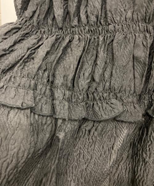 MAISON SPECIAL（メゾンスペシャル）MAISON SPECIAL (メゾンスペシャル) Sheer Jacquard 2way Puff Sleeve Top ブラック サイズ:Mの古着・服飾アイテム