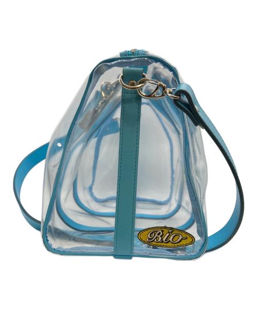bio wear（バイオウェア）bio wear (バイオウェア) BEACH BOSTON BAG/ビーチ　ボストン　バッグ クリア×ライトブルーの古着・服飾アイテム