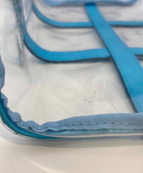 bio wear（バイオウェア）bio wear (バイオウェア) BEACH BOSTON BAG/ビーチ　ボストン　バッグ クリア×ライトブルーの古着・服飾アイテム