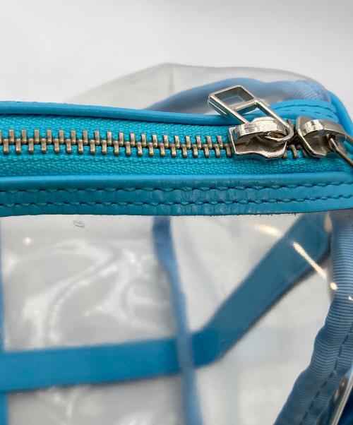 bio wear（バイオウェア）bio wear (バイオウェア) BEACH BOSTON BAG/ビーチ　ボストン　バッグ クリア×ライトブルーの古着・服飾アイテム
