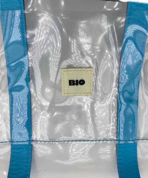 bio wear（バイオウェア）bio wear (バイオウェア) BEACH BOSTON BAG/ビーチ　ボストン　バッグ クリア×ライトブルーの古着・服飾アイテム