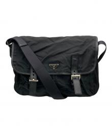 PRADA（プラダ）の古着「ナイロン メッセンジャーバッグ」｜ブラック