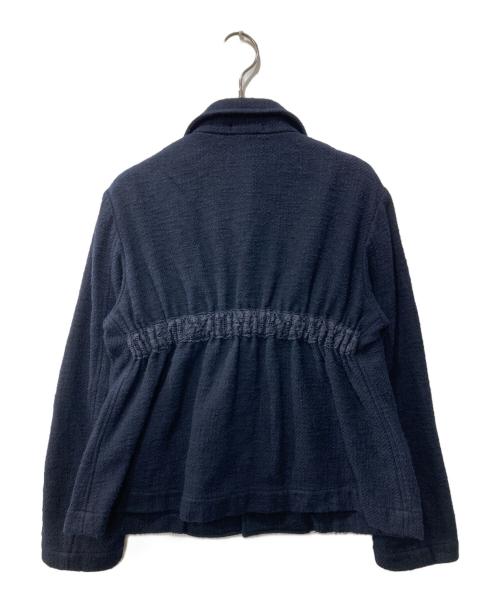 tricot COMME des GARCONS（トリココムデギャルソン）tricot COMME des GARCONS (トリココムデギャルソン) バックギャザー テーラードジャケット ネイビー サイズ:Mの古着・服飾アイテム