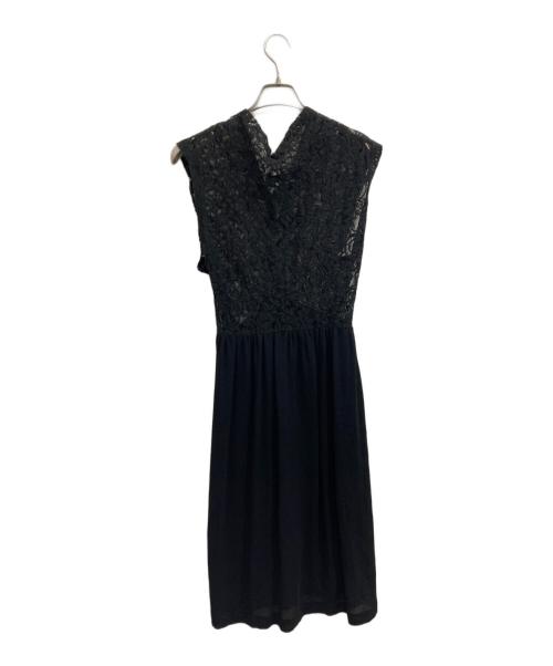 tricot COMME des GARCONS（トリココムデギャルソン）tricot COMME des GARCONS (トリココムデギャルソン) レース切替 ノースリーブワンピース ブラック サイズ:Mの古着・服飾アイテム